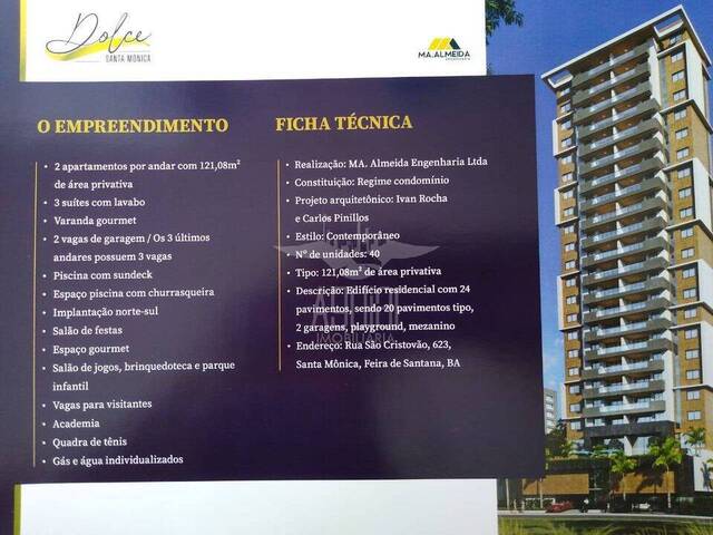 #3528 - Apartamento para Venda em Feira de Santana - BA - 3