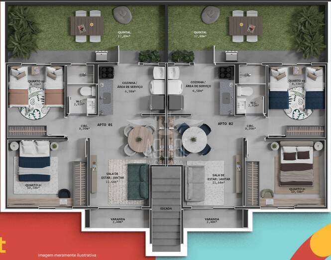 Casa, 2 quartos, 43 m² - Foto 8