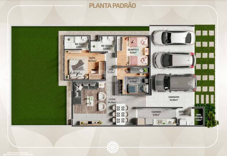 Casa de Condomínio, 3 quartos - Foto 66